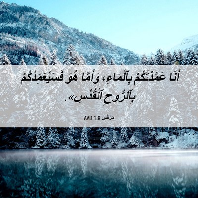 Picture 06 - مَرْقُس 1:8 AVD - أَنَا عَمَّدْتُكُمْ - Bible Verse Picture