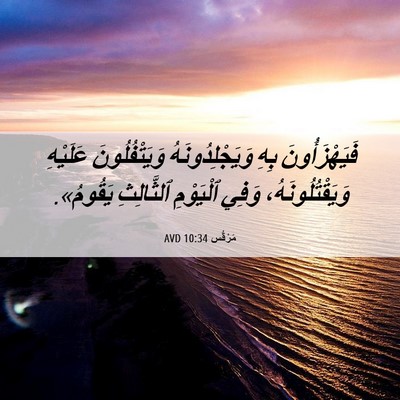 Picture 06 - مَرْقُس 10:34 AVD - فَيَهْزَأُونَ بِهِ - Bible Verse Picture
