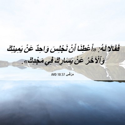 Picture 06 - مَرْقُس 10:37 AVD - فَقَالَا لَهُ: «أَعْطِنَا - Bible Verse Picture