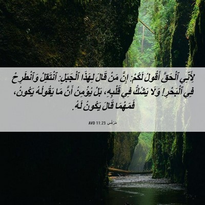 Picture 06 - مَرْقُس 11:23 AVD - لِأَنِّي ٱلْحَقَّ أَقُولُ - Bible Verse Picture