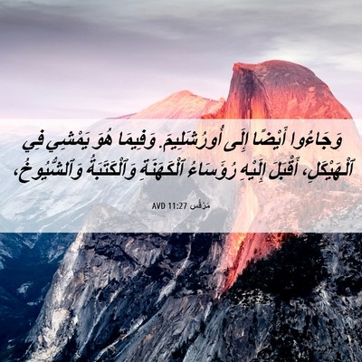 Picture 06 - مَرْقُس 11:27 AVD - وَجَاءُوا أَيْضًا إِلَى - Bible Verse Picture