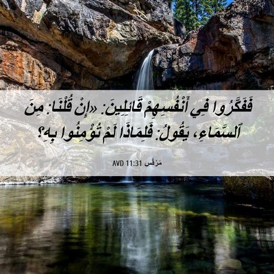Picture 06 - مَرْقُس 11:31 AVD - فَفَكَّرُوا فِي - Bible Verse Picture