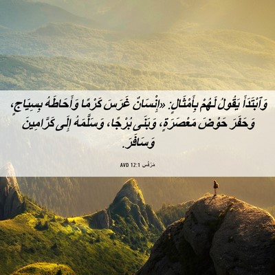Picture 06 - مَرْقُس 12:1 AVD - وَٱبْتَدَأَ يَقُولُ - Bible Verse Picture