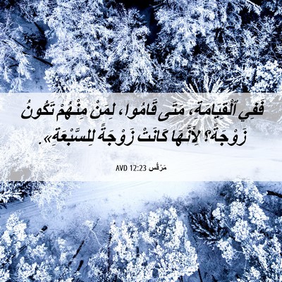 Picture 06 - مَرْقُس 12:23 AVD - فَفِي ٱلْقِيَامَةِ، مَتَى - Bible Verse Picture