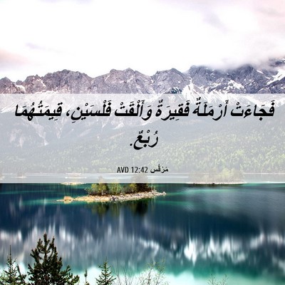 Picture 06 - مَرْقُس 12:42 AVD - فَجَاءَتْ أَرْمَلَةٌ - Bible Verse Picture