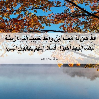 Picture 06 - مَرْقُس 12:6 AVD - فَإِذْ كَانَ لَهُ أَيْضًا - Bible Verse Picture