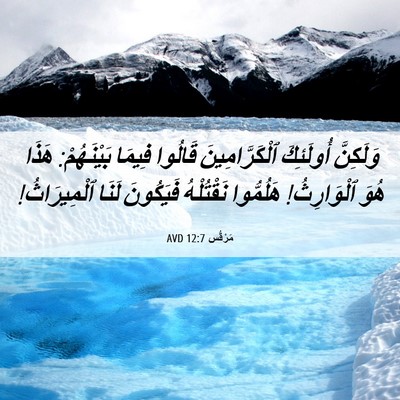 Picture 06 - مَرْقُس 12:7 AVD - وَلَكِنَّ أُولَئِكَ - Bible Verse Picture