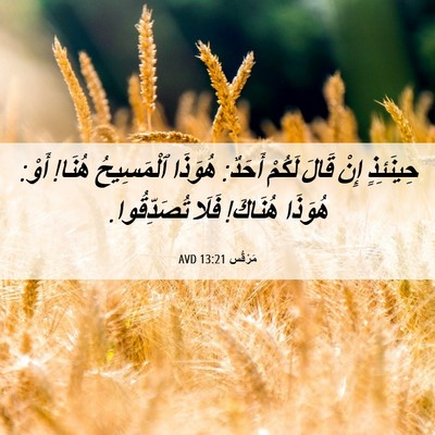 Picture 06 - مَرْقُس 13:21 AVD - حِينَئِذٍ إِنْ قَالَ - Bible Verse Picture