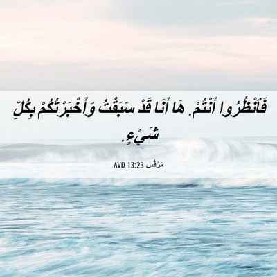 Picture 06 - مَرْقُس 13:23 AVD - فَٱنْظُرُوا أَنْتُمْ. هَا - Bible Verse Picture