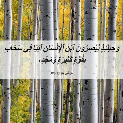 Picture 06 - مَرْقُس 13:26 AVD - وَحِينَئِذٍ يُبْصِرُونَ - Bible Verse Picture