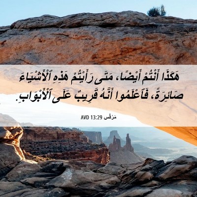 Picture 06 - مَرْقُس 13:29 AVD - هَكَذَا أَنْتُمْ أَيْضًا، - Bible Verse Picture