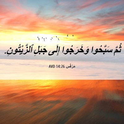 Picture 06 - مَرْقُس 14:26 AVD - ثُمَّ سَبَّحُوا - Bible Verse Picture
