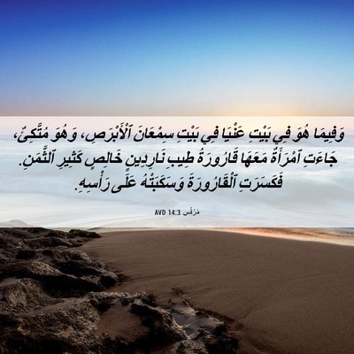 Picture 06 - مَرْقُس 14:3 AVD - وَفِيمَا هُوَ فِي بَيْتِ - Bible Verse Picture