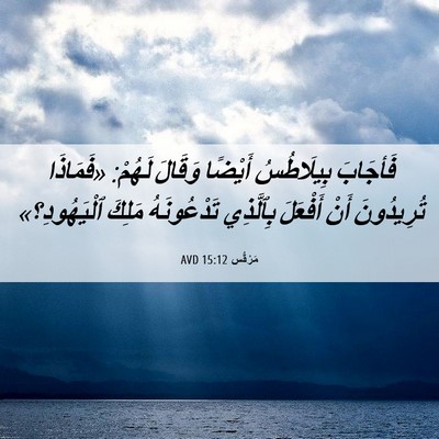 Picture 06 - مَرْقُس 15:12 AVD - فَأجَابَ بِيلَاطُسُ - Bible Verse Picture