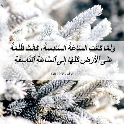 Picture 06 - مَرْقُس 15:33 AVD - وَلَمَّا كَانَتِ - Bible Verse Picture