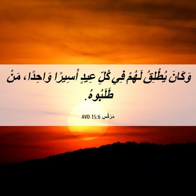 Picture 06 - مَرْقُس 15:6 AVD - وَكَانَ يُطْلِقُ لَهُمْ - Bible Verse Picture