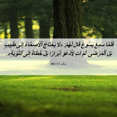 Picture 06 - مَرْقُس 2:17 AVD - فَلَمَّا سَمِعَ يَسُوعُ - Bible Verse Picture