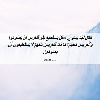 Picture 06 - مَرْقُس 2:19 AVD - فَقَالَ لَهُمْ يَسُوعُ: - Bible Verse Picture