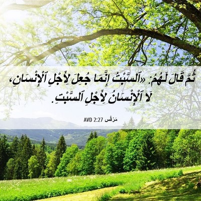 Picture 06 - مَرْقُس 2:27 AVD - ثُمَّ قَالَ لَهُمُ: - Bible Verse Picture
