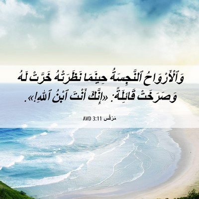 Picture 06 - مَرْقُس 3:11 AVD - وَٱلْأَرْوَاحُ - Bible Verse Picture