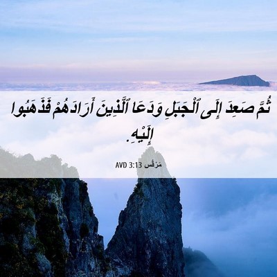 Picture 06 - مَرْقُس 3:13 AVD - ثُمَّ صَعِدَ إِلَى - Bible Verse Picture