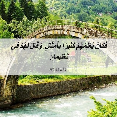 Picture 06 - مَرْقُس 4:2 AVD - فَكَانَ يُعَلِّمُهُمْ - Bible Verse Picture