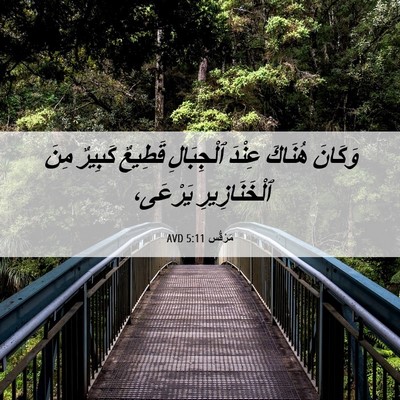 Picture 06 - مَرْقُس 5:11 AVD - وَكَانَ هُنَاكَ عِنْدَ - Bible Verse Picture
