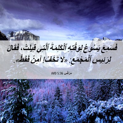 Picture 06 - مَرْقُس 5:36 AVD - فَسَمِعَ يَسُوعُ - Bible Verse Picture