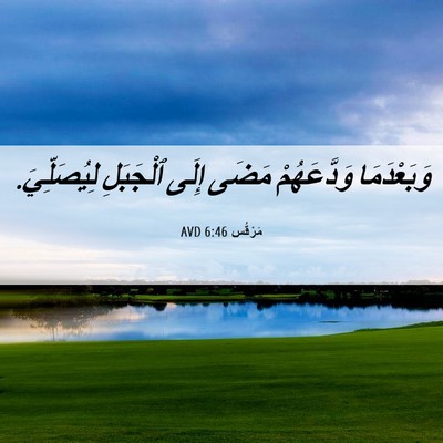 Picture 06 - مَرْقُس 6:46 AVD - وَبَعْدَمَا وَدَّعَهُمْ - Bible Verse Picture