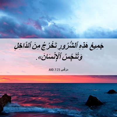 Picture 06 - مَرْقُس 7:23 AVD - جَمِيعُ هَذِهِ ٱلشُّرُورِ - Bible Verse Picture