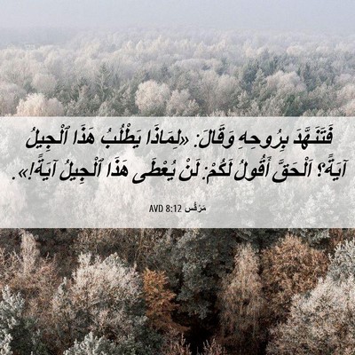 Picture 06 - مَرْقُس 8:12 AVD - فَتَنَهَّدَ بِرُوحِهِ - Bible Verse Picture