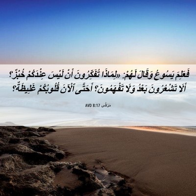 Picture 06 - مَرْقُس 8:17 AVD - فَعَلِمَ يَسُوعُ وَقَالَ - Bible Verse Picture