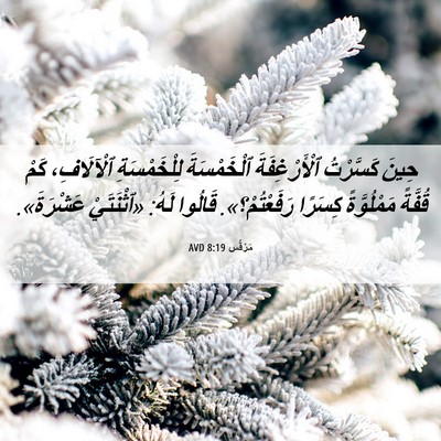 Picture 06 - مَرْقُس 8:19 AVD - حِينَ كَسَّرْتُ - Bible Verse Picture
