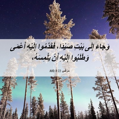 Picture 06 - مَرْقُس 8:22 AVD - وَجَاءَ إِلَى بَيْتِ - Bible Verse Picture