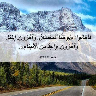 Picture 06 - مَرْقُس 8:28 AVD - فَأَجَابُوا: «يُوحَنَّا - Bible Verse Picture