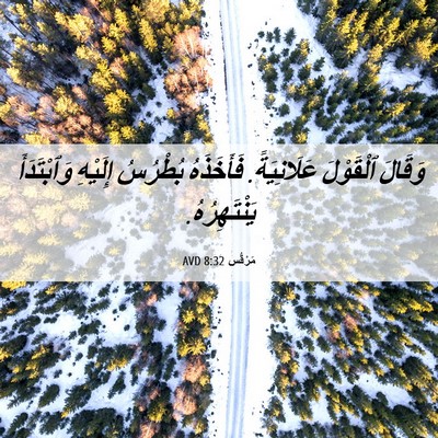 Picture 06 - مَرْقُس 8:32 AVD - وَقَالَ ٱلْقَوْلَ - Bible Verse Picture