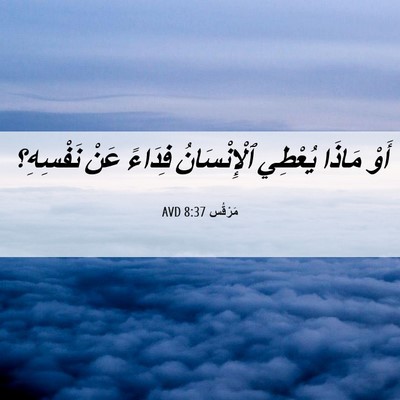 Picture 06 - مَرْقُس 8:37 AVD - أَوْ مَاذَا يُعْطِي - Bible Verse Picture