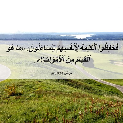 Picture 06 - مَرْقُس 9:10 AVD - فَحَفِظُوا ٱلْكَلِمَةَ - Bible Verse Picture