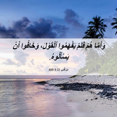 Picture 06 - مَرْقُس 9:32 AVD - وَأَمَّا هُمْ فَلَمْ - Bible Verse Picture