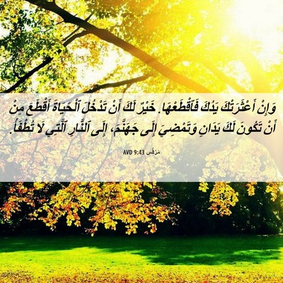 Picture 06 - مَرْقُس 9:43 AVD - وَإِنْ أَعْثَرَتْكَ - Bible Verse Picture