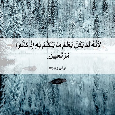 Picture 06 - مَرْقُس 9:6 AVD - لِأَنَّهُ لَمْ يَكُنْ - Bible Verse Picture