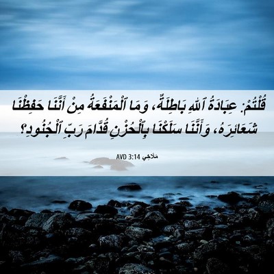Picture 06 - مَلَاخِي 3:14 AVD - قُلْتُمْ: عِبَادَةُ ٱللهِ - Bible Verse Picture