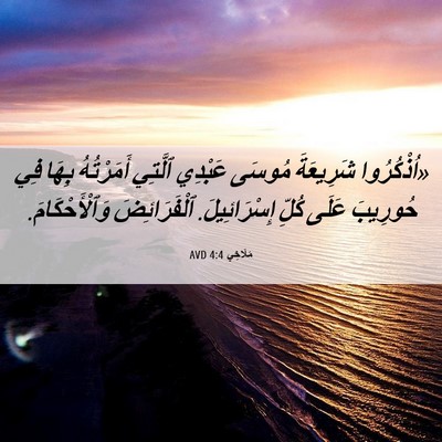 Picture 06 - مَلَاخِي 4:4 AVD - «اُذْكُرُوا شَرِيعَةَ - Bible Verse Picture