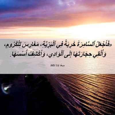 Picture 06 - مِيخَا 1:6 AVD - «فَأَجْعَلُ ٱلسَّامِرَةَ - Bible Verse Picture