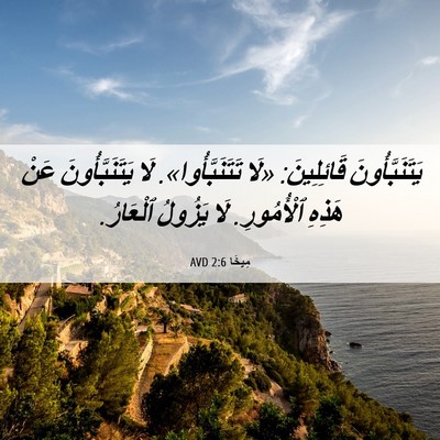 Picture 06 - مِيخَا 2:6 AVD - يَتَنَبَّأُونَ - Bible Verse Picture