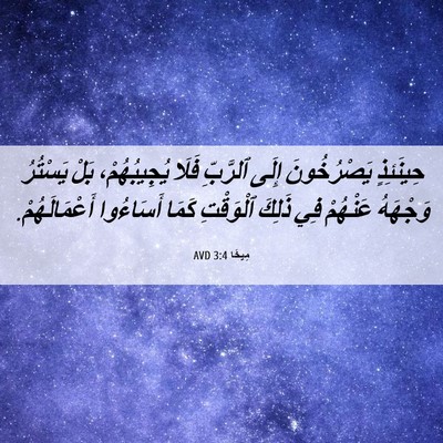 Picture 06 - مِيخَا 3:4 AVD - حِينَئِذٍ يَصْرُخُونَ - Bible Verse Picture
