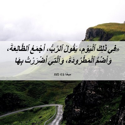 Picture 06 - مِيخَا 4:6 AVD - «فِي ذَلِكَ ٱلْيَوْمِ، - Bible Verse Picture