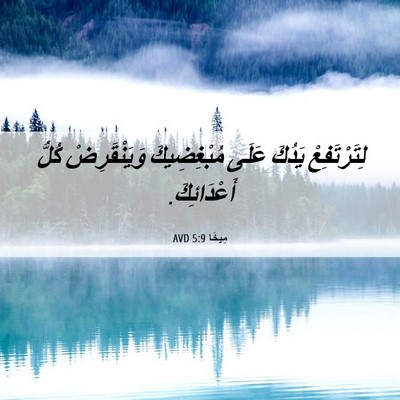 Picture 06 - مِيخَا 5:9 AVD - لِتَرْتَفِعْ يَدُكَ عَلَى - Bible Verse Picture