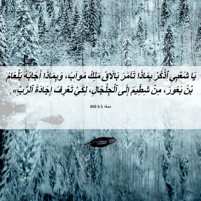 Picture 06 - مِيخَا 6:5 AVD - يَا شَعْبِي ٱذْكُرْ - Bible Verse Picture