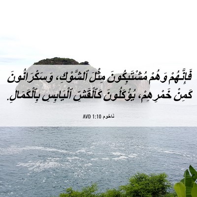 Picture 06 - نَاحُوم 1:10 AVD - فَإِنَّهُمْ وَهُمْ - Bible Verse Picture
